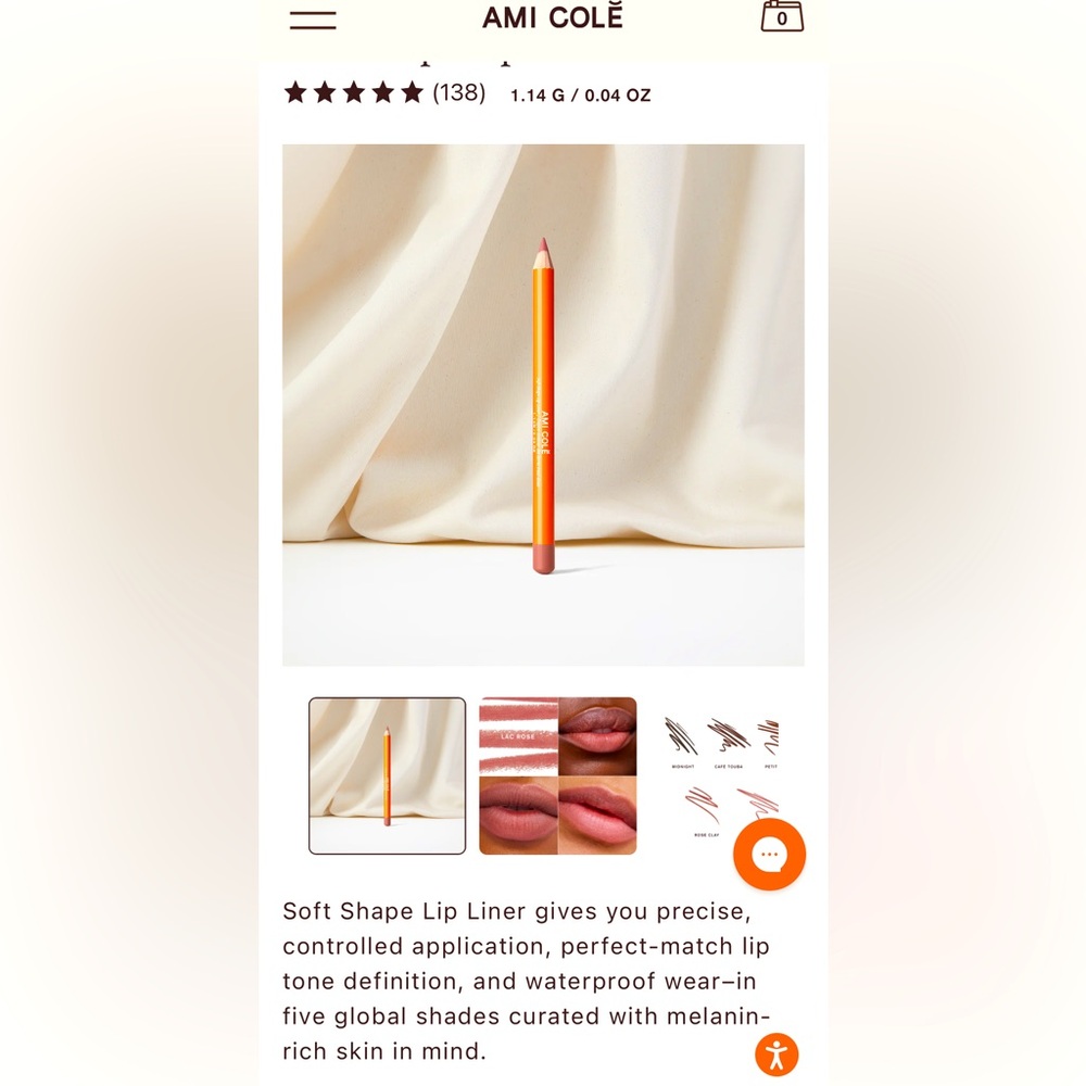 Ami Cole “Lac Rose” Soft Shape Lip Liner